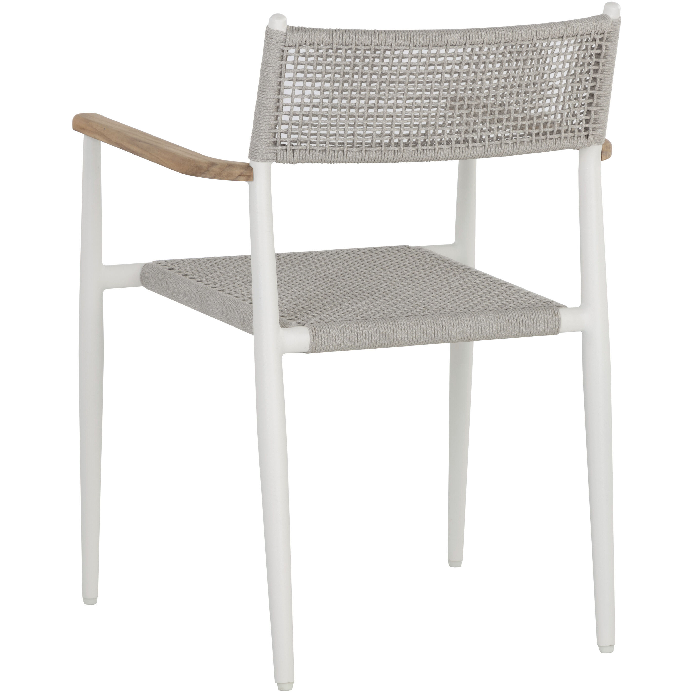 Kona White Outdoor Stackable Dining Armchair, Set Of 2